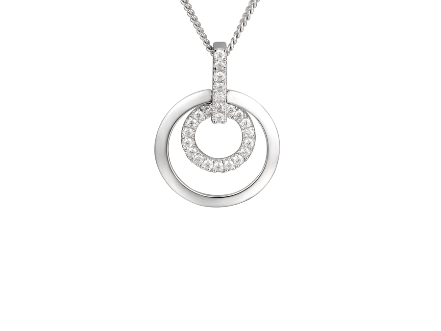 Sterling silver and cubic zirconia necklace