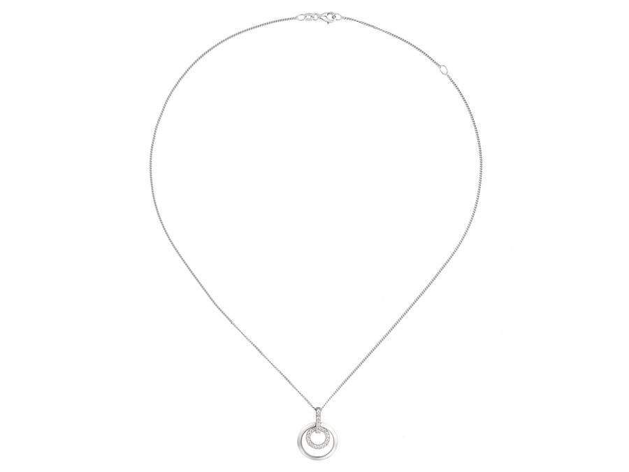 Sterling silver and cubic zirconia necklace