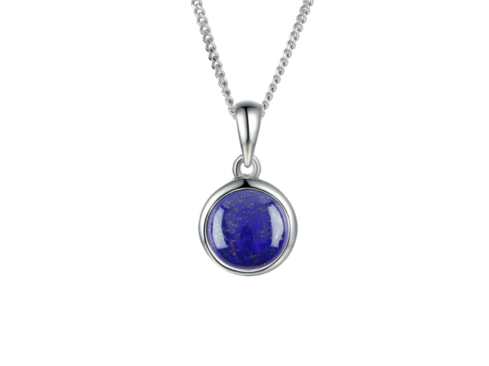 Sterling silver and lapis lazuli necklace