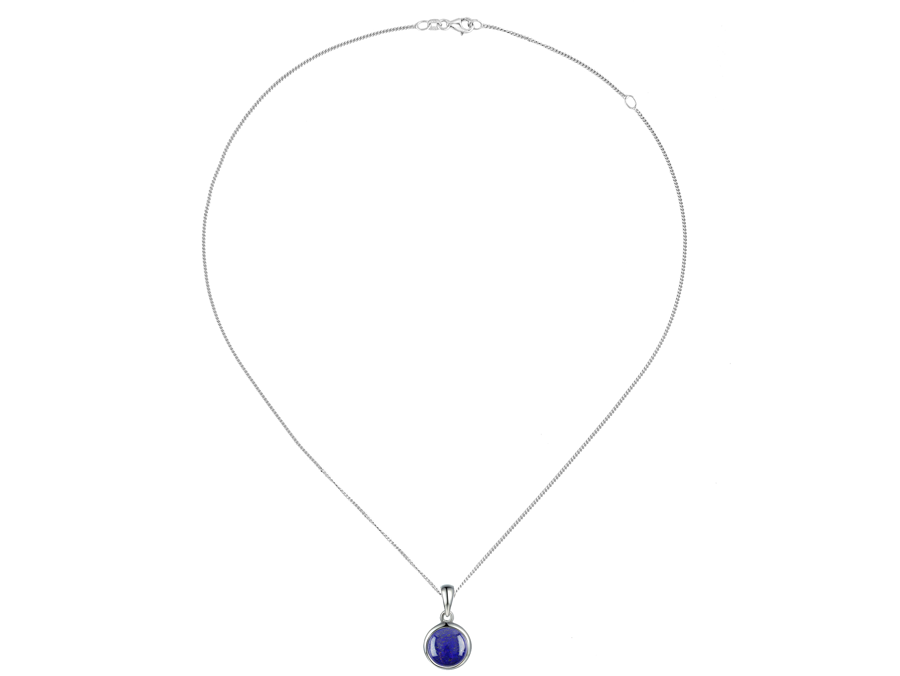 Sterling silver and lapis lazuli necklace