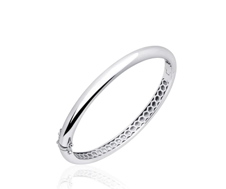 Sterling silver hinged bangle