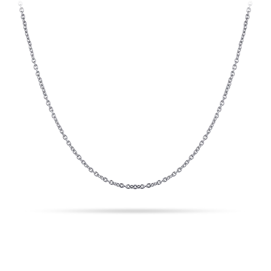 Rhodium plated silver chain, 16 inch
