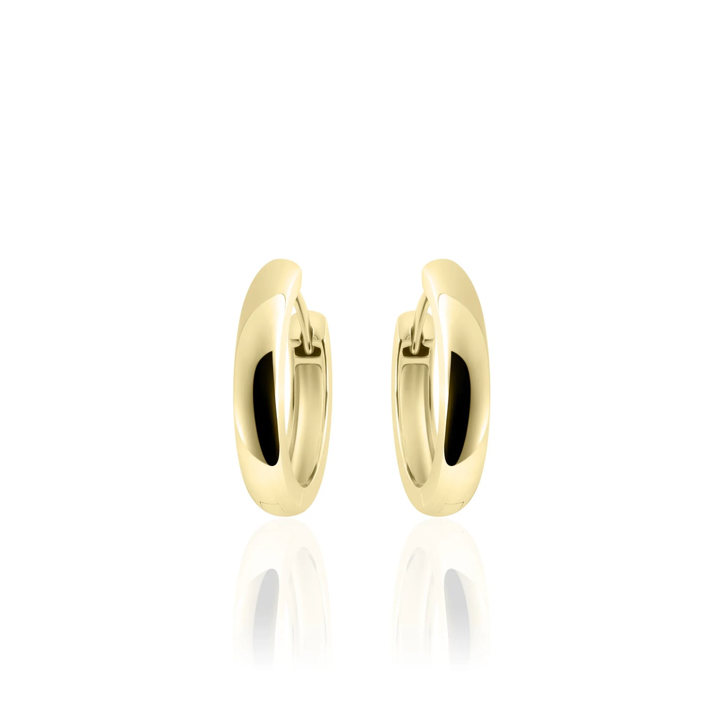Gold plated sterling silver hoops