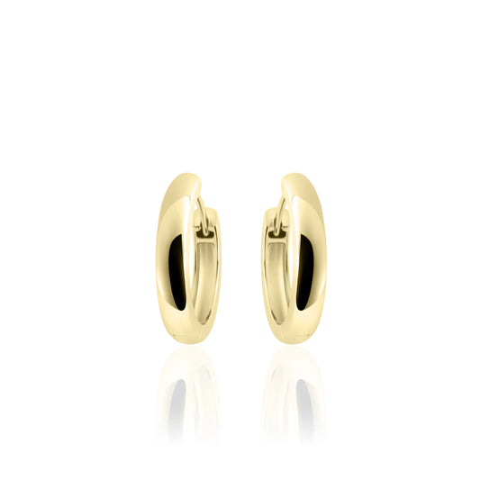 Gold plated sterling silver hoops