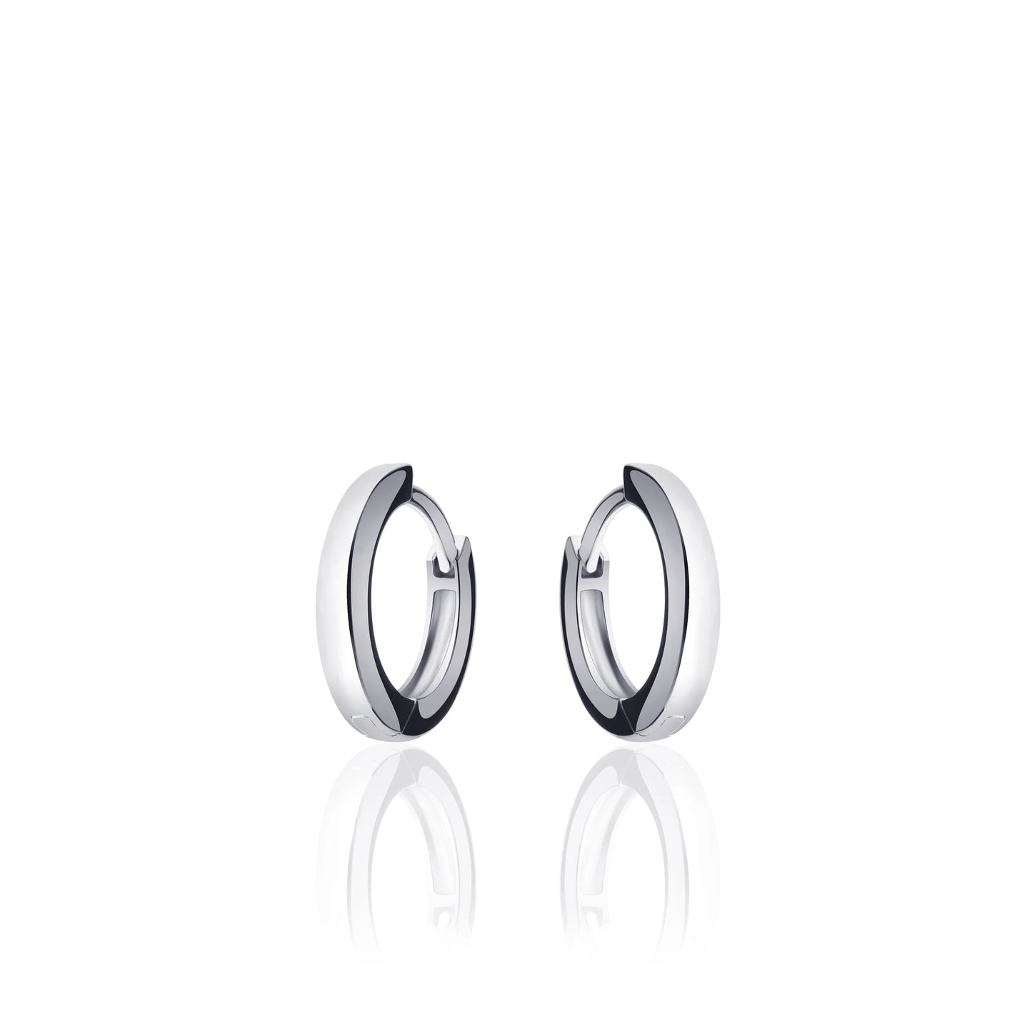 Sterling silver hinged hoops