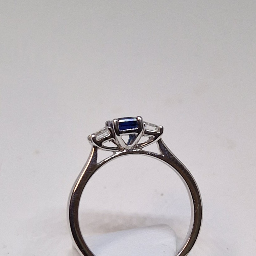 18ct White Gold Sapphire and Diamond Ring