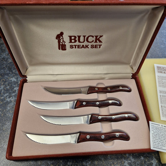 4 Piece Steak Knife Set Buck USA