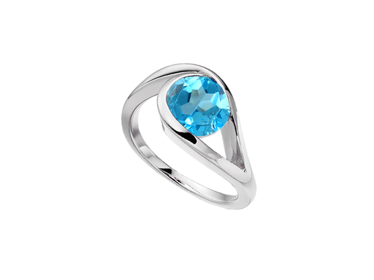 Sterling Silver Blue Topaz Ring