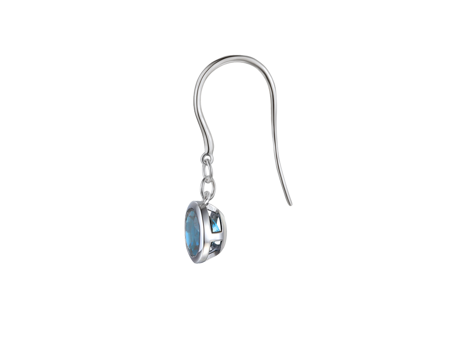 Blue Topaz and sterling silver drop earrings