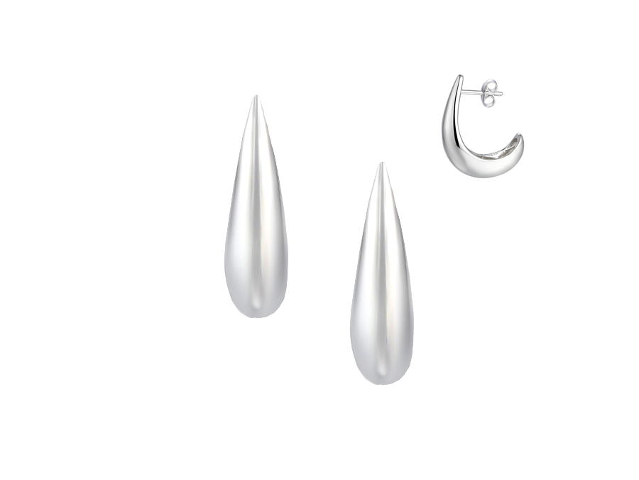 Hoopla Sterling Silver Hoop Creole Earrings