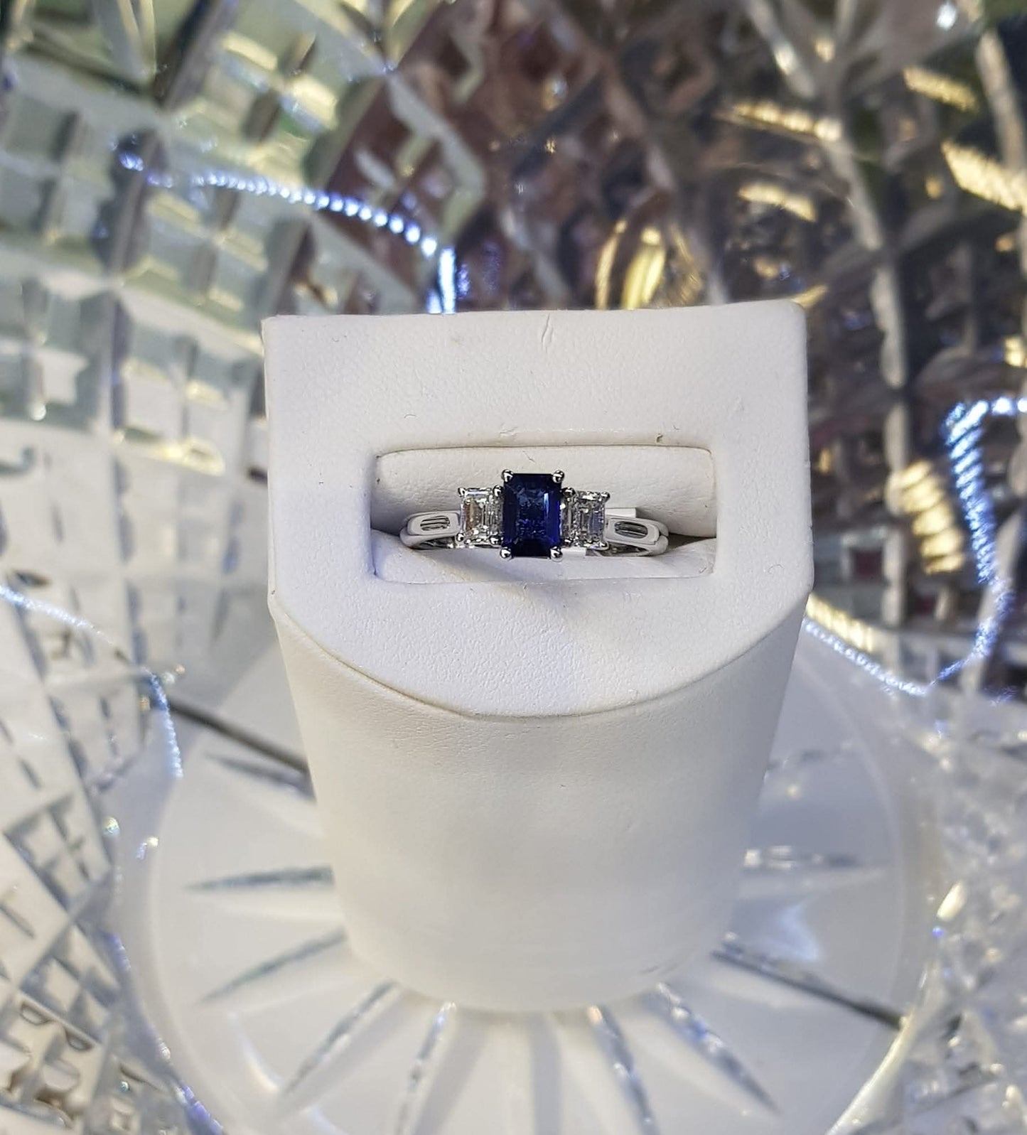 18ct White Gold Sapphire and Diamond Ring