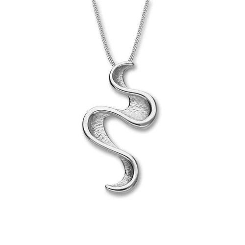 Ortak Mirran Ripples Silver Pendant and Chain